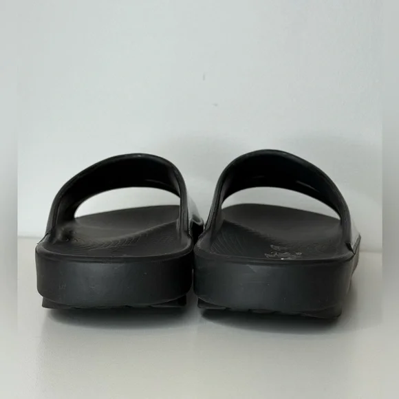 Oofos Ooahh Black Luxe Recovery Slides Sandals Women Size 8 Men Size 6 Athletic - Picture 9 of 10